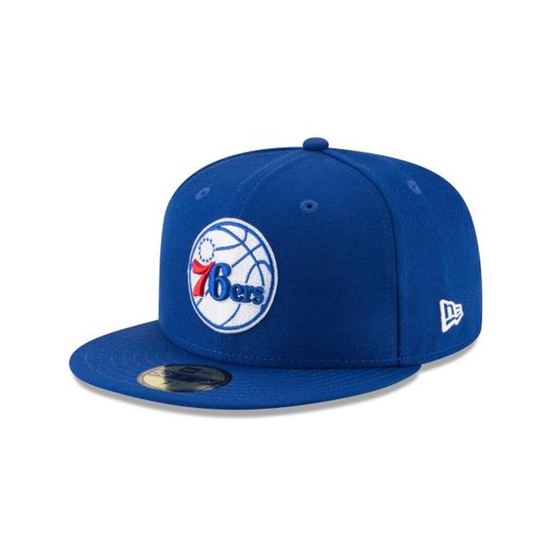 NBA Philadelphia 76ers Team Color 59Fifty Fitted (IJY4735) - Blue New Era Caps